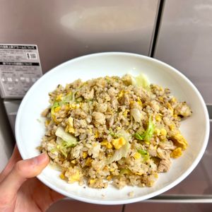 ケの作ってみた!投稿(鯖缶で簡単！旨味たっぷり！鯖缶レタスチャーハン)