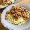ゆかりの作ってみた!投稿(【ガーリックトマトのミートソースパスタ】身近な調味料で♪)