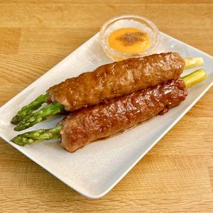 やあの作ってみた!投稿(【食べ応え◎アスパラの甘辛豚つくね】ご飯が進む味！)