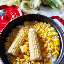 【もち麦モチモチ】☆お鍋で簡単バターとうもろこしご飯☆