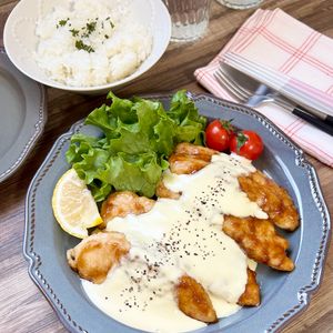 のりのり🐾🎀🤍の作ってみた!投稿(ささみ丸ごと！揚げずに簡単♪【ささみガーリックマヨ】)