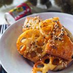 ご飯がススム＊調味料大さじ1の厚揚げとレンコンの甘辛煮＊