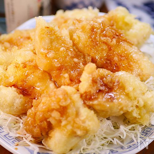 サクサク衣が旨すぎる🤭特製うまダレとり天✨
