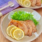 豚ロース肉のレモンバター醤油焼き