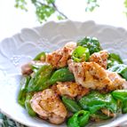 【らくレピ】鶏肉とピーマンのハニーマスタードマヨ炒め