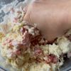 【豚こまと冷凍豆腐の豚唐とお餅の生姜焼き】節約/爆食いの工程2