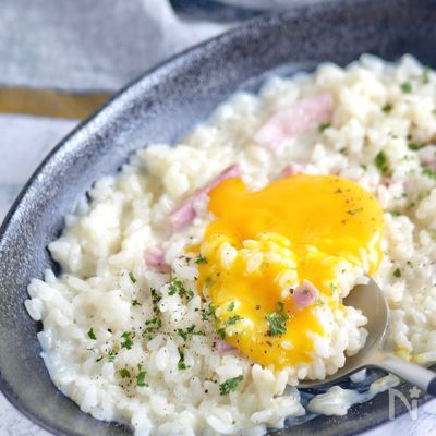 レンジで簡単!濃厚カルボリゾット