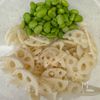 れんこんと枝豆の《マヨなし♡うまだれツナサラダ》の工程1