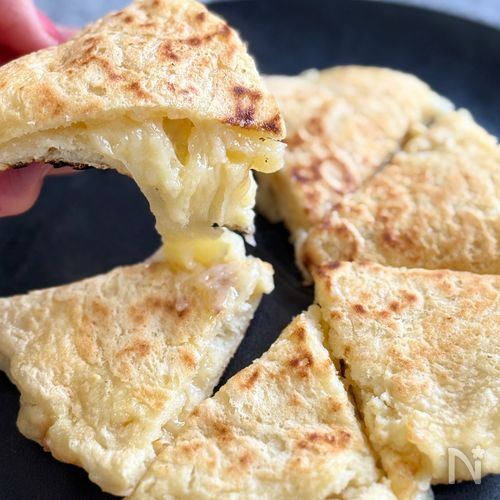 発酵なし!豆腐と米粉のもちカリチーズナン🧀✨グルテンフリー