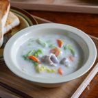 白菜たっぷり・米粉のミルクチーズスープ
