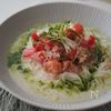 トマト氷のバジル豆乳そうめんの工程4