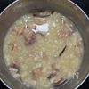 【防災レシピ】焼き鳥缶ともち麦の参鶏湯風ぞうすいの工程2