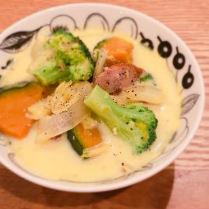 ミルクの作ってみた!投稿(かぼちゃと白菜の《トロトロ♡♡豆乳スープ》)