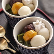 ふるふる！濃厚抹茶ゼリー！レンジで簡単！抹茶あんみつ風