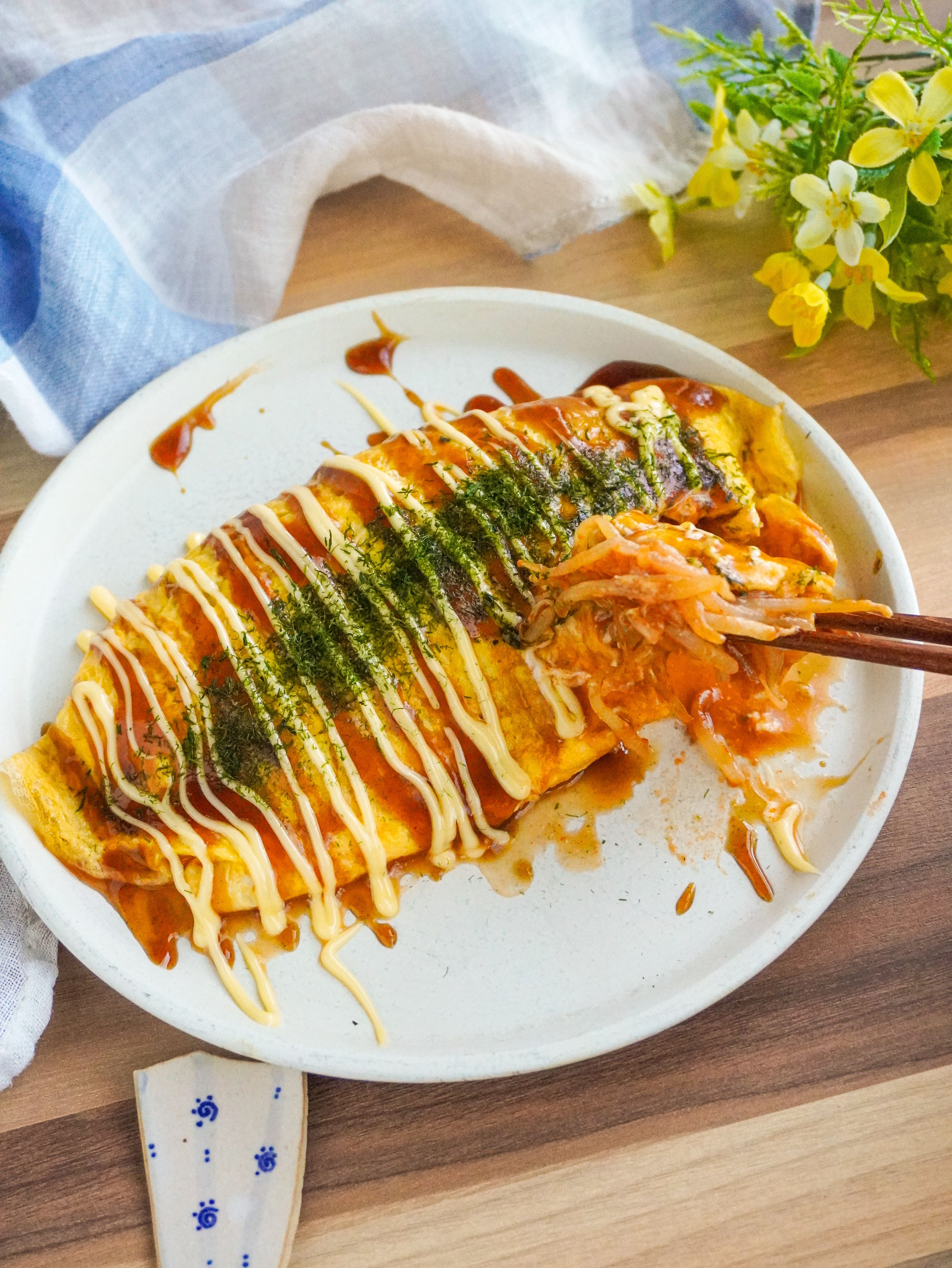 節約爆速おかず】オムナポもやし | レシピサイトNadia