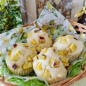 AKARI☆の作ってみた!投稿(ホットケーキミックスで♪シナモン風味のさつまいも蒸しパン)