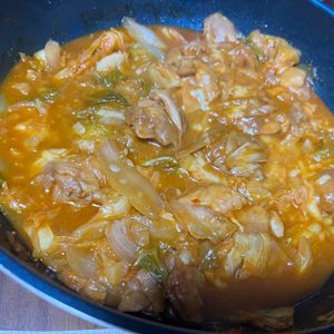 ぽちゃこの作ってみた!投稿(【鶏とキャベツのチーズタッカルビ】おうちで気軽に韓国気分♪)