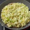 豚バラとバターコーンマヨの月見お好み焼きの工程5