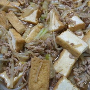 1234876の作ってみた!投稿(【白菜と厚揚げのそぼろあんかけ】味付け簡単！ぽかぽか温まる♪)