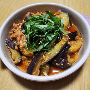 ナムディの作ってみた!投稿(レンジで5分！【なすとツナの旨辛和え】とろとろなすが絶品♪)