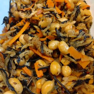 なべ円の作ってみた!投稿(栄養満点『切り干し大根と大豆とひじきの煮物』)