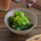 菜の花のおひたし。春らしい和風の副菜。作り置きにも。