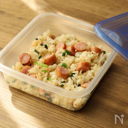 【卵なしパラパラチャーハン】電子レンジでお弁当レシピ♪