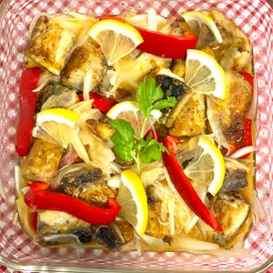ゆゆの作ってみた!投稿(レモンで爽やか♪鯖と玉ねぎのカレーマリネ〈子どもも大好き♡〉)