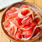 5分で完成【トマトと玉ねぎの酢醤油マリネ】さっぱりおいしい♩