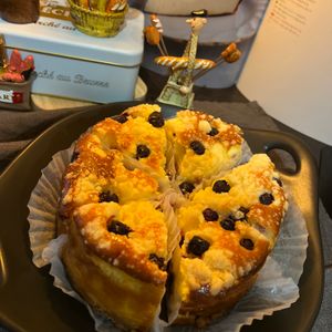 chiyoの作ってみた!投稿(【ブルーベリークランブルチーズケーキ】意外とお手軽レシピ♪)