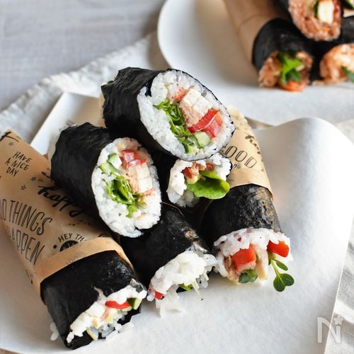 作りやすくて食べやすい ミニ恵方巻き サラダ巻き レシピサイトnadia 作りやすくて食べやすい ミニ恵方巻き サラダ巻き レシピサイトnadia