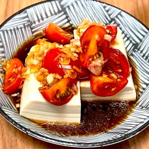 michuの作ってみた!投稿(箸休めに！ミニトマトの中華風冷ややっこ)