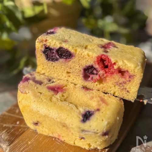 ベリー米粉蒸しパン