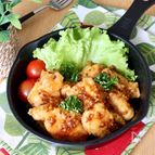 鶏むね肉のノンフライ唐揚げハニーマスタード