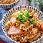 筍と油揚げの炊き込みごはん♩味しみうま〜♡下処理後に冷凍可能