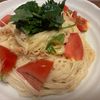 SNOOPY♡の作ってみた!投稿(＼リピート必至！／大葉香るトマトツナそうめん（にんにく風味）)