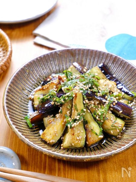 なすと大葉の焼き浸し