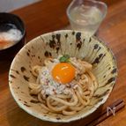 3分で完成。【鶏むねのネギ塩油うどん】