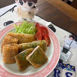 おもちの作ってみた!投稿(サクうま！大葉チーズのロールハムカツ)