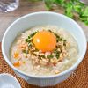 卵黄とろ~り♪鶏そぼろ親子粥│高たんぱく&食べ応え◎