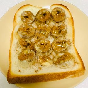Kの作ってみた!投稿(ハニーシナモンバナナトースト)