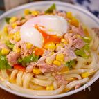 サラダうどんを10倍おいしく作ってみるよ🤩🍜