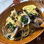 【パセリとあさりのパスタ】レンジのみ♡鉄分たっぷり