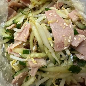 856908の作ってみた!投稿(5分で簡単!もやしときゅうりとハムの中華サラダ)