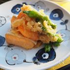 鮭とシシトウの甘酢みぞれ和え