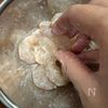 バジル香る海老水餃子の工程1