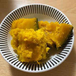 りぃママの作ってみた!投稿(レンジで副菜！調味料1つで作るかぼちゃの甘煮)
