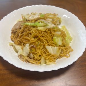 こむぎの作ってみた!投稿(牛肉だしの素でおいしい♪おつまみ焼きそば)