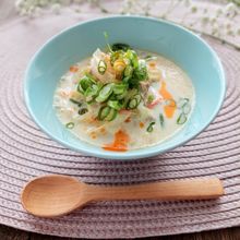 高タンパクで満たされる!とんこつ風【こくうま豆乳スープ】