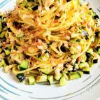 なすときゅうりの「だし」パスタ